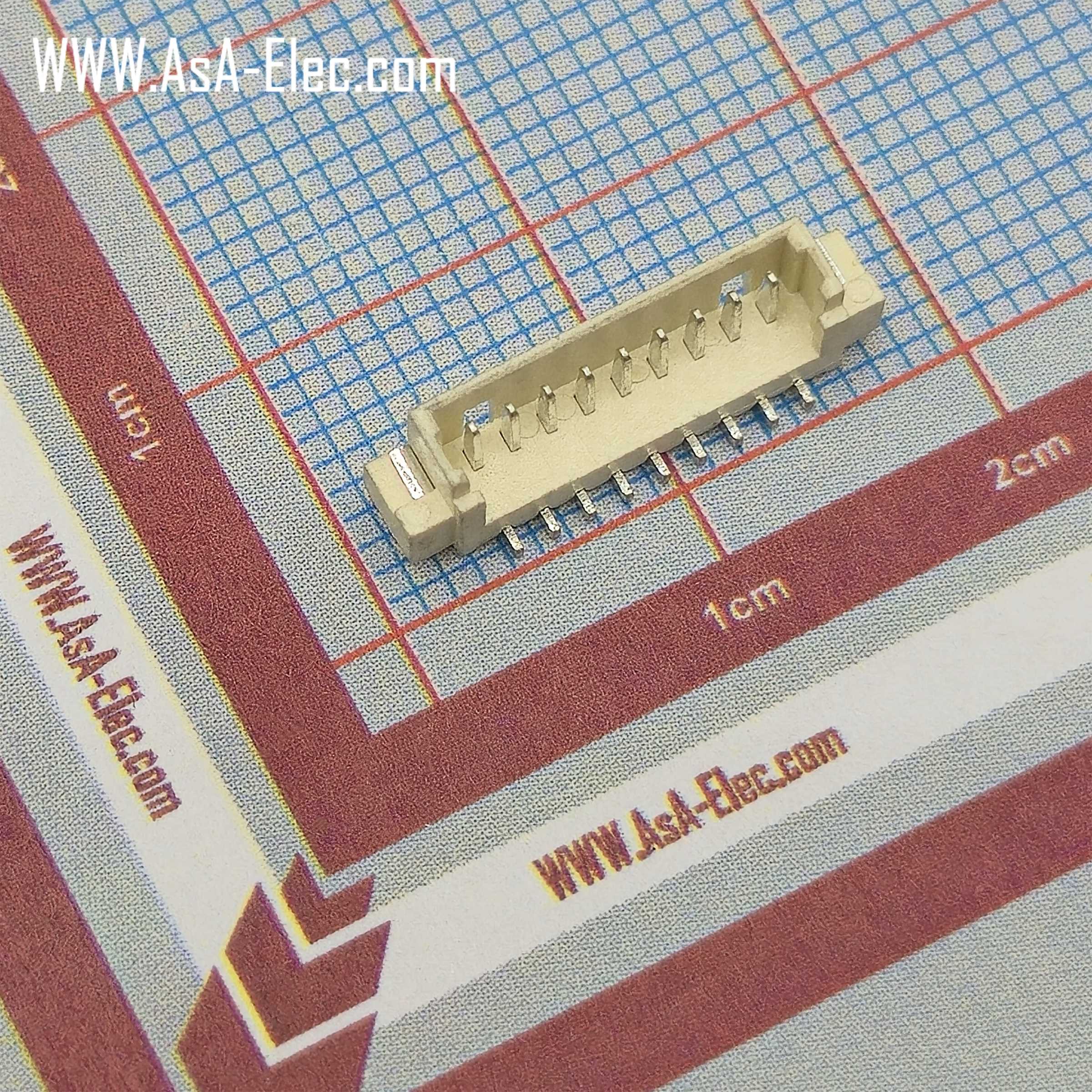 کانکتور FH تیغه ای 1.25 میلی متر 9 پین نر SMD STRAIGHT